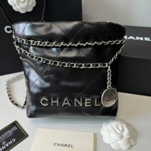 Alternative view of Chanel 22 Mini Shoulder Bag 7.1in/ 18cm Black Silver Hardware For Women