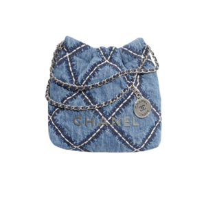 Chanel 22 Mini Crossbody Bag 7.8in/ 20cm Blue Silver Hardware For Women AS3980 B15833 NW287