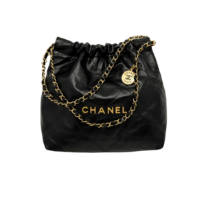 Chanel 22 Small Shoulder Bag 14.4in/ 37cm Black Gold Hardware For Women AS3260 B08037 94305