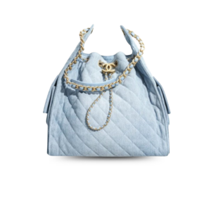 Chanel 25 Medium Shoulder Bag 11.8in/ 30cm Blue Gold Hardware Women AS5311 B20603 U0475