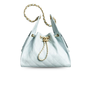Chanel 25 Small Shoulder Bag 10.2in/ 26cm Light Blue Gold Hardware For Women AS5293 B20304 U2367
