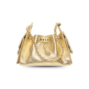 Chanel 25 Mini Shoulder Bag 8.7in/ 22cm Gold Metallic Gold Hardware For Women‎ AS5631 B22719 U5344