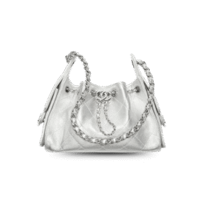 Chanel 25 Mini Shoulder Bag 8.7in/ 22cm Silvery Metallic Silver Hardware For Women‎ AS5631 B22716 U5341