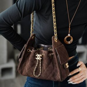 Alternative view of Chanel 25 Mini Shoulder Bag 8.7in/ 22cm‎ Dark Brown Gold Hardware For Women AS5631 B18799 U3950