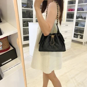 Alternative view of Chanel 25 Small Shoulder Bag 10.2in/ 26cm Black Gold Hardware For Women AS5293 B20304 94305