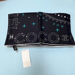Alternative view of Chanel 25C Coco Square Scarf Black For Women 35.4in/90cm