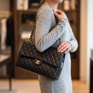 Alternative view of Chanel Airport Crossbody Bag 15in/ 38cm Black Gold Hardware For Women