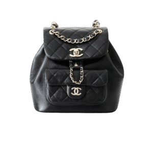 Chanel Backpack 7in/ 18cm Black Gold Hardware For Women