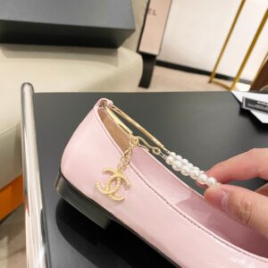 Alternative view of Chanel Ballerina Logo Shoes Pink For Women