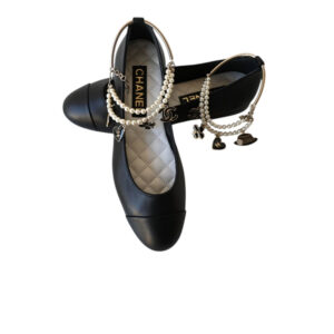 Chanel Ballerina Logo Shoes Black For Women