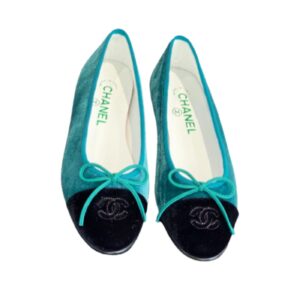 Chanel Ballet Flats Green For Women