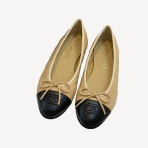 Chanel Ballet Flats Beige For Women