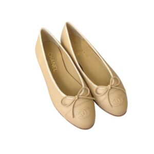 Chanel Ballet Flats Beige For Women