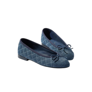 Chanel Ballet Flats Blue Denim For Women G26250-B23521-U7648