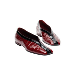 Chanel Ballet Flats Burgundy/ Black For Women G47182-B24263-U9719