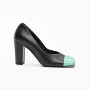 Alternative view of Chanel Block Heel Pumps Black/ Green For Women G47203-B24273-U9755