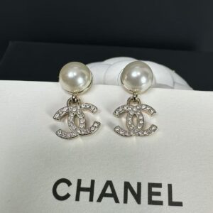 Alternative view of Chanel CC Earrings Light Gold Hardware For Women