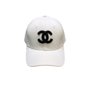Chanel CC Logo Baseball Cap White