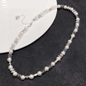 Alternative view of Chanel CC Pearl Necklace White For Women