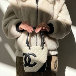 Alternative view of Chanel Cambon Ligne Small Bucket Bag 7.8in/ 20cm White Silver Hardware For Women