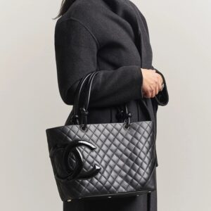 Alternative view of Chanel Cambon Ligne Large Tote Bag 12in/ 30.5cm Black Silver Hardware For Women