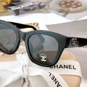 Chanel Cat Eye Frame Sunglasses Black For Women