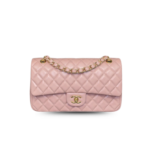 Chanel Classic 11.12 Crossbody Bags 9.9in/ 25.5cm Light Pink Gold Hardware For Women A01112 Y04059 NJ523