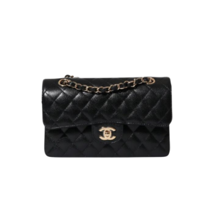 Chanel Classic Double Flap Bag Large Crossbody 11.8in/ 30cm Black Gold Hardware For Women