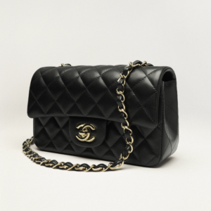 Alternative view of Chanel Classic Flap Bag Mini Crossbody 7.8in/ 20cm Black Gold Hardware For Women A01116
