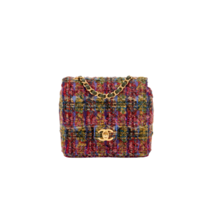 Chanel Classic Flap Bag Mini Crossbody 2.8in/ 7cm Pink Gold Hardware For Women