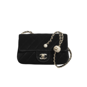 Chanel Classic Flap Bag Mini Crossbody 7.9in/ 20cm Black Gold Hardware For Women AS1787 B20826 94305