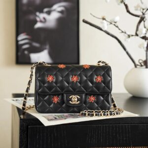 Alternative view of Chanel Classic In Bloom Mini Crossbody Bag 7.9in/ 20cm Black Gold Hardware For Women