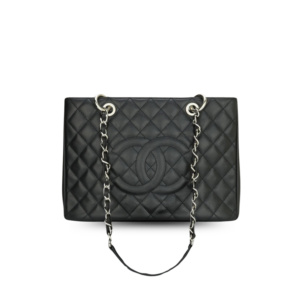 Chanel Classic Large Tote Bag 13.3in/ 34cm Black Silver Hardware For Women