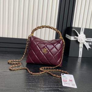 Alternative view of Chanel Clutch With Chain Top Handle Bag 7.3in/ 19cm Burgundy Gold Hardware For Women AP4189-B17675-NZG79