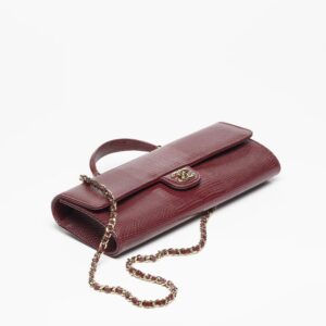 Alternative view of Chanel Clutch With Chain Top Handle Bag 9.8in/ 25cm Dark Burgundy Gold Hardware For Women AP5280-B24672-U8393