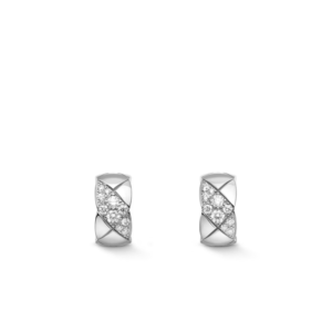 Chanel Coco Crush Earrings Silver Hardware For Women J13709