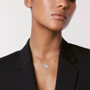 Alternative view of Chanel Comete Geode Necklace Silver Hardware For Women J0869