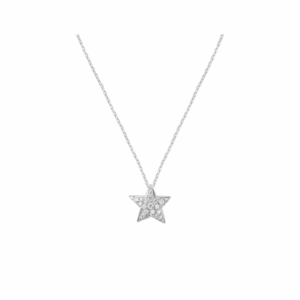 Chanel Comete Geode Necklace Silver Hardware For Women J0869