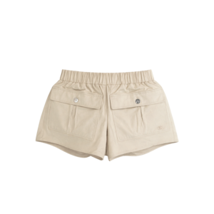 Chanel Cotton Twill Utility Cargo Shorts Sand For Women