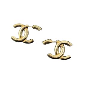 Chanel Double C Earrings Gold For Women