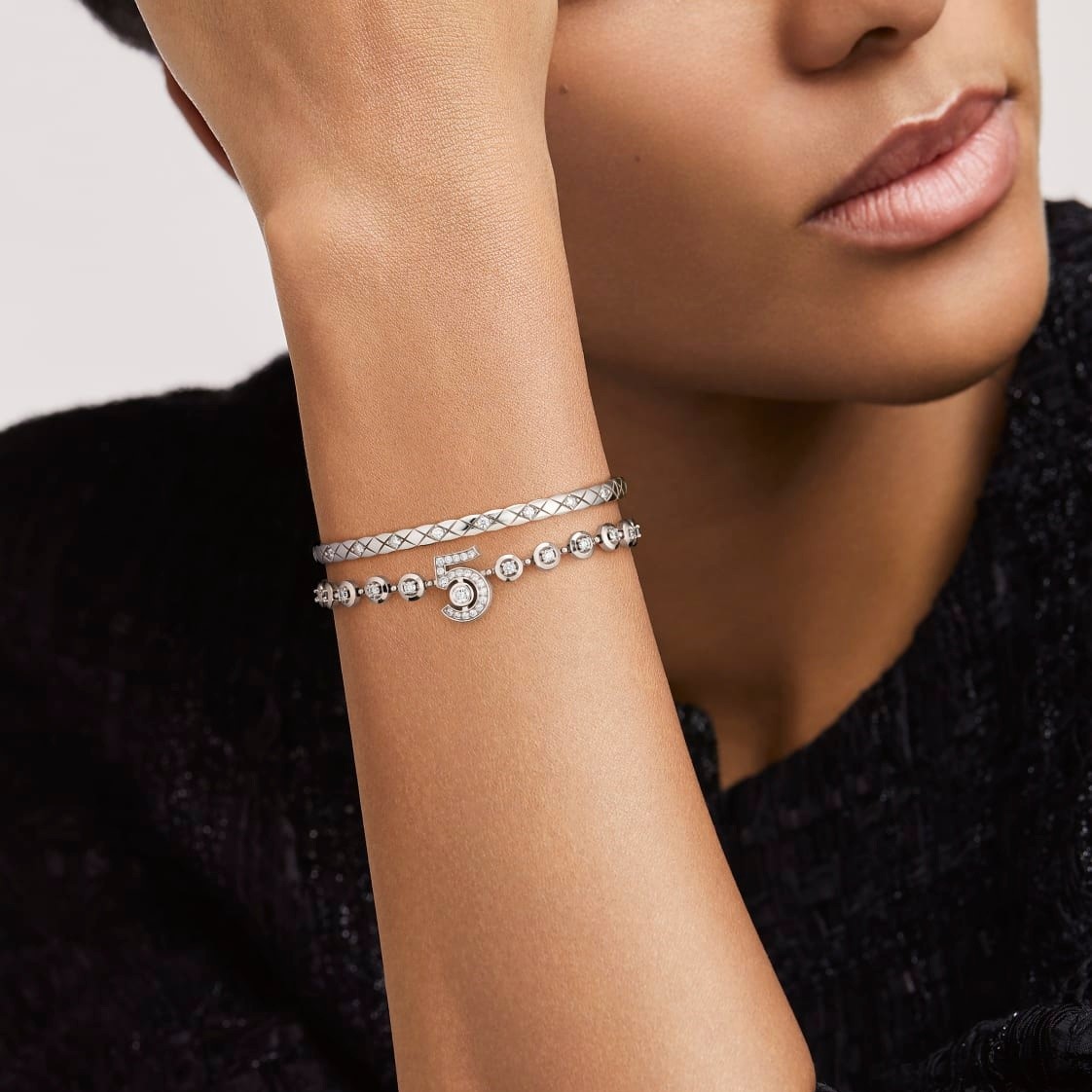 Chanel Eternal N°5 Bracelet Silver Hardware For Women J13665