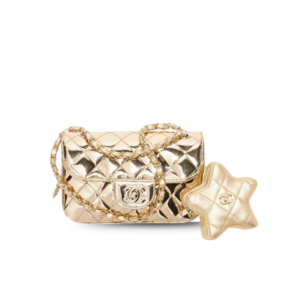 Chanel Flap Bag Star Coin Purse Mini Crossbody 7.4in/ 19cm Gold For Women AS4646 B14873 NT671