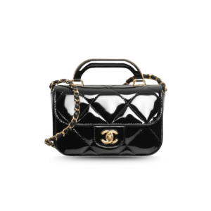 Chanel Flap Bag Mini Crossbody 7.3in/ 18.5cm Black Gold Hardware For Women AS5805 B21985 94305