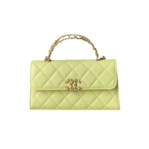 Chanel Flap Bag Phone Holder With Chain Crossbody 7.1in/ 18cm Yellow Gold Hardware For Women