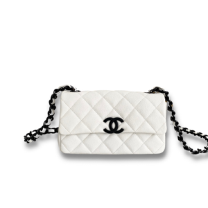 Alternative view of Chanel Flap Bag Mini Crossbody 7.9in/ 20cm White Gold Hardware For Women