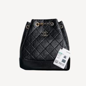 Chanel Gabrielle Backpack Black For Women 8.3in / 21cm A94485