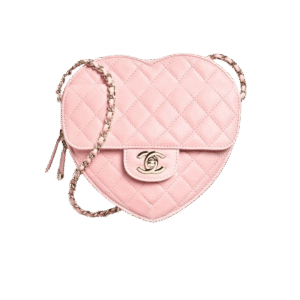 Chanel Heart Crossbody Bag 8.1in/ 18cm Light Pink Gold Hardware For Women AS5764 B07958 U2360