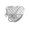 Chanel Heart Crossbody Bag 8.1in/ 18cm Silvery Silver Hardware For Women‎ AS5764 B21928 NF635