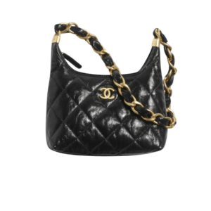 Chanel Hobo Small Bag 8.8in/ 22.5cm Black Gold Hardware For Women AS4922 B16897 94305