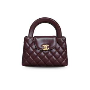 Chanel Kelly Top Handle Bag 7.8in/ 19cm Burgundy Gold Hardware For Women